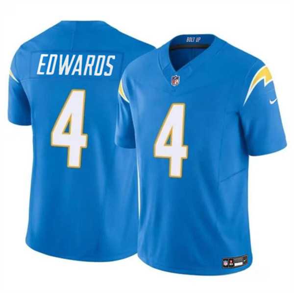 Youth Los Angeles Chargers #4 Gus Edwards Light Blue 2024 F.U.S.E. Vapor Untouchable Limited Stitched Jersey Dzhi